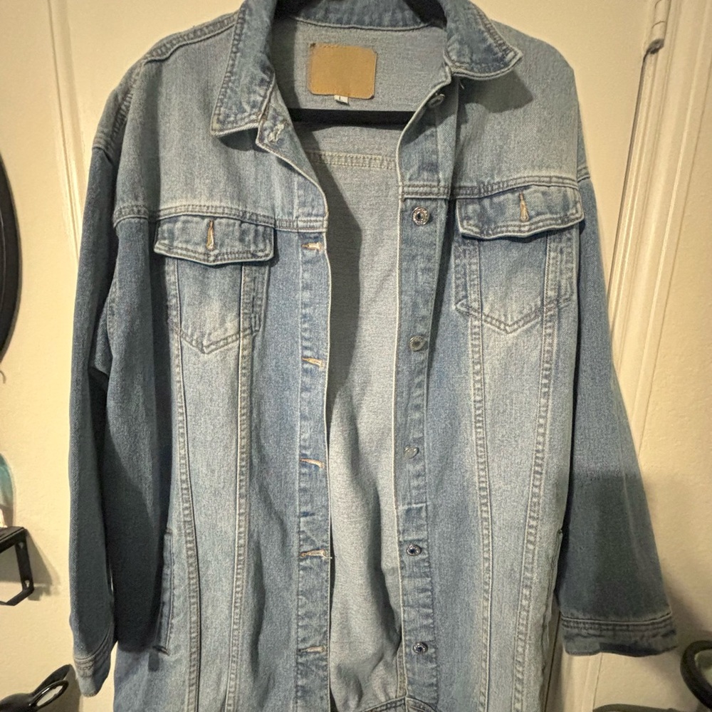 long denim jacket
